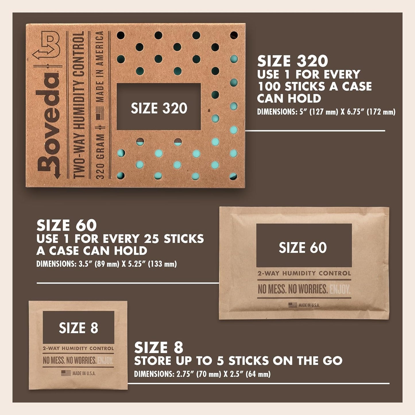 Boveda 84% Two-Way Humidity Control Pack for Seasoning – Season Wood Containers – Size 60 – Single – Individually Wrapped Seasoning Packet