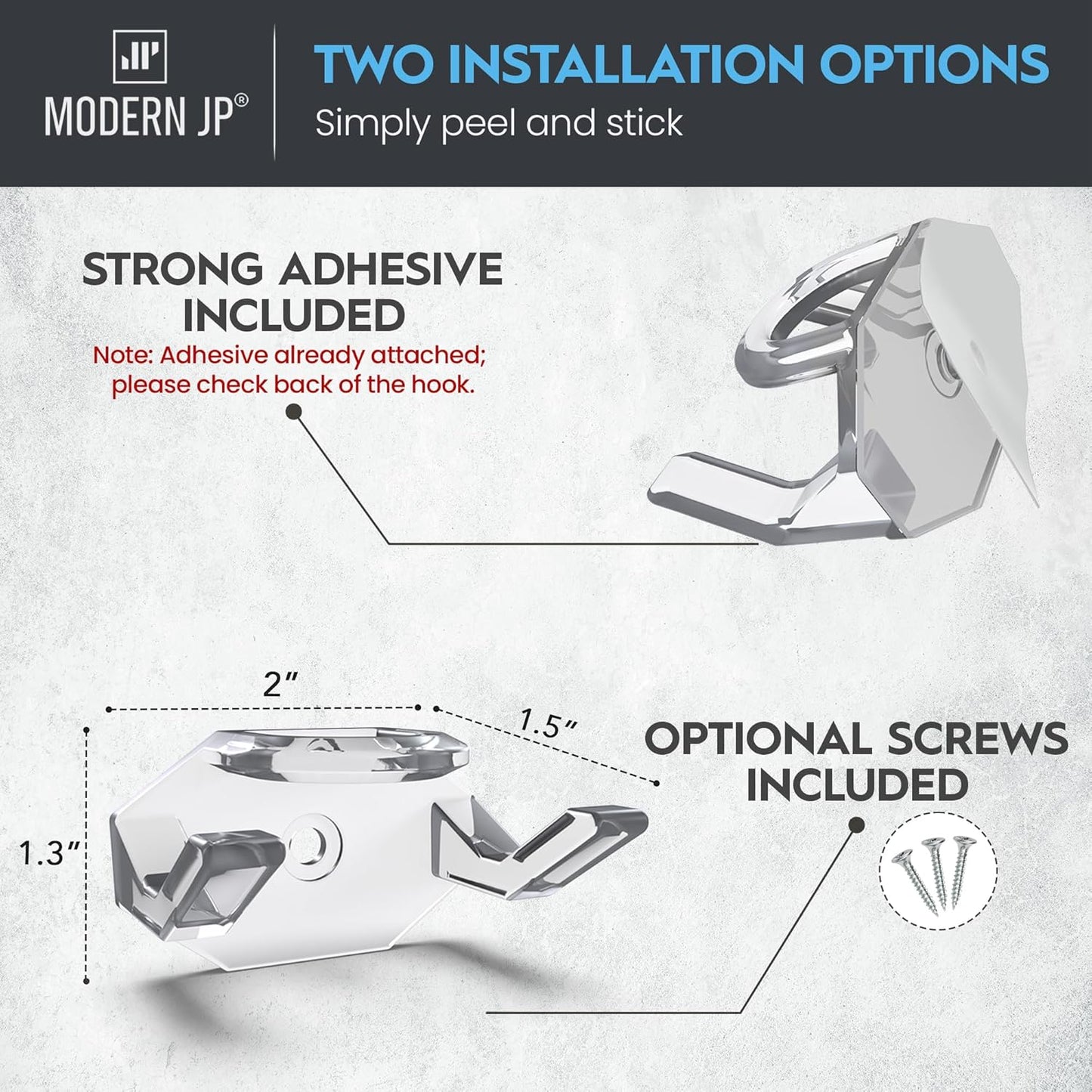 Modern JP Adhesive Hat Hooks for Wall (32-Pack) - Hat Rack for Baseball Caps, Minimalist Hat Display, Strong Hold Hat Hangers for Wall - USA Patented, Clear