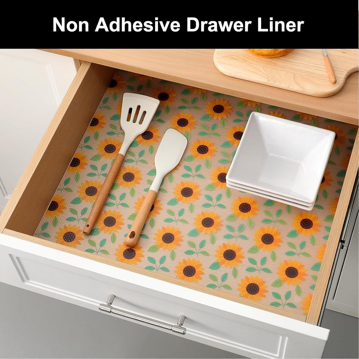 Cooyes Shelf Liner – Premium Non-Adhesive Cabinet & Drawer Liner for Kitchen – Waterproof Shelf Paper with Modern Pattern – Durable EVA Cabinet Mat – Easy to Cut （23.6" W x 360" L）