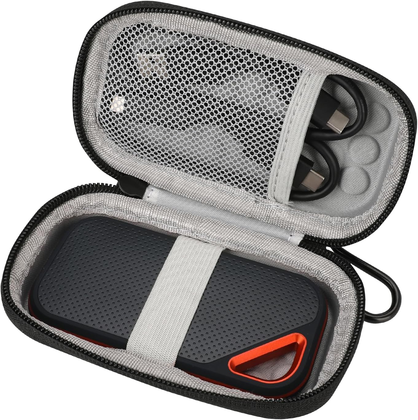 Hard Case for Sandisk Extreme Pro/Sandisk Extreme Portable External SSD 128GB 500GB 1TB 2TB Protective Storage Travel Bag (Gray)