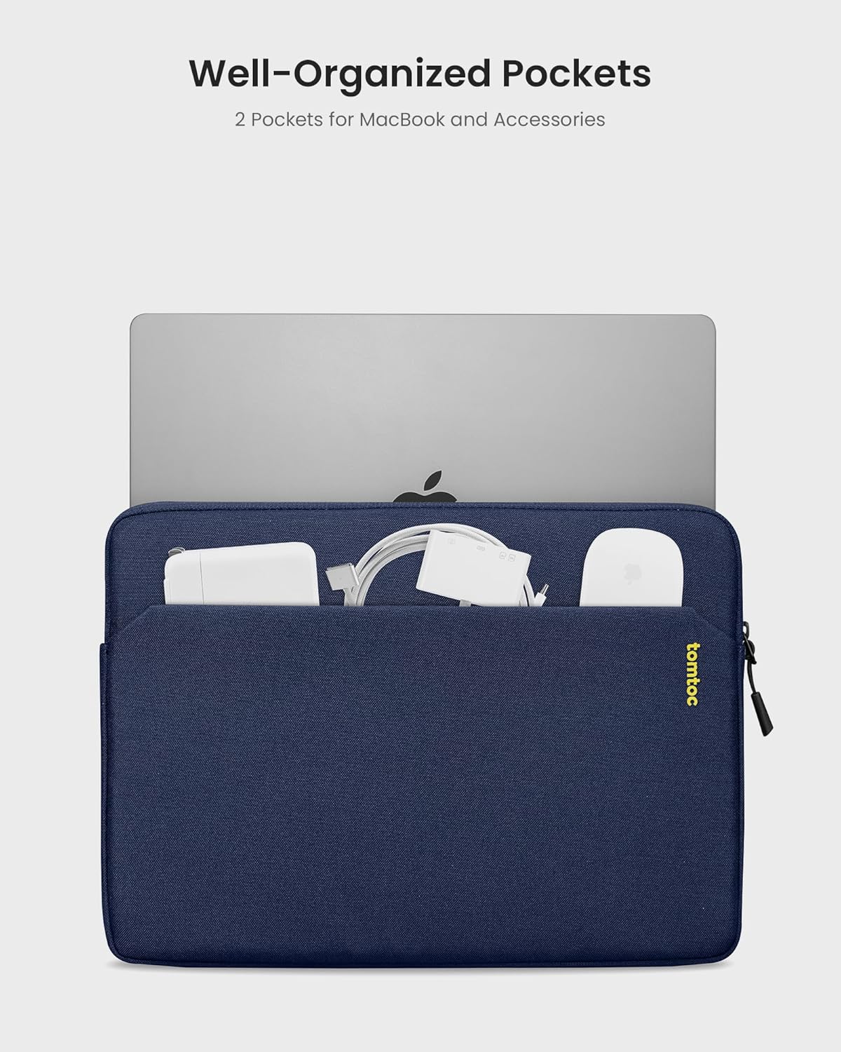 tomtoc Slim Laptop Sleeve for 14-inch MacBook Pro M5/M4/M3/M2/M1 Pro/Max 2025-2021, Water-Resistant Protective Case for 13.8 Inch Surface Laptop AI PC, Accessory Bag