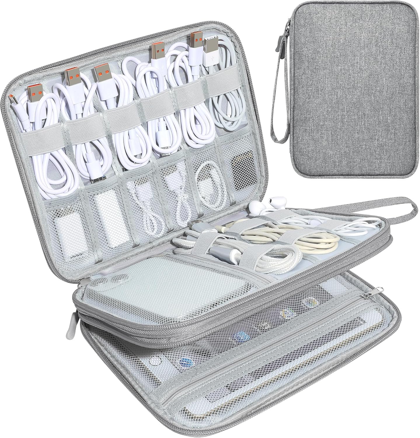 CILLA Electronics Organizer Travel, Travel Cord Organizer Case, Compact Electronics Accessories Bag for Cable, Cord, Charger, Phone