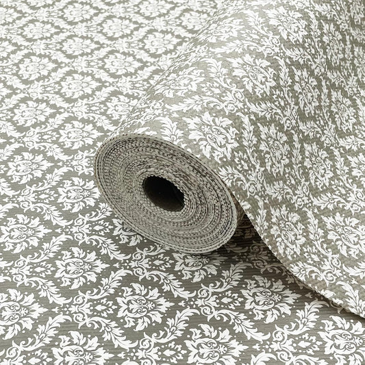 Drawer Liner and Shelf Liner for Kitchen Cabinet Liner Non-Adhesive Non-Slip Shelf Paper, Thick Strong Grip Waterproof Easy to Clean for Shelves, Cupboard, Desks, Baroque Pattern, 23.6 in x 20 FT