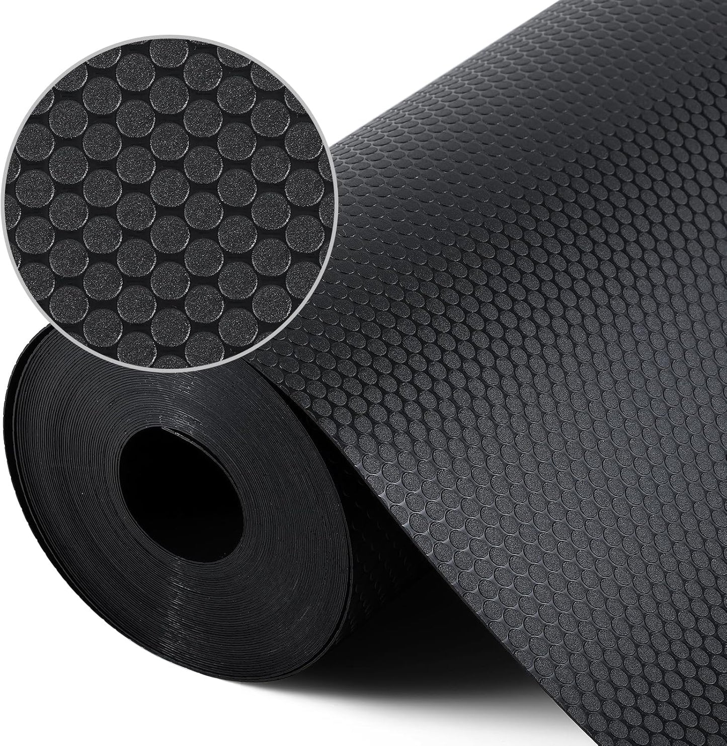 Black Shelf Liners for Kitchen Cabinets Non Adhesive Drawer Liner for Bathroom Waterproof Refrigerator Liners for Shelves Fridge Plastic Mats Cabinet Cupboard Liner 11.8 x 236.2 Inches x 2 Rolls