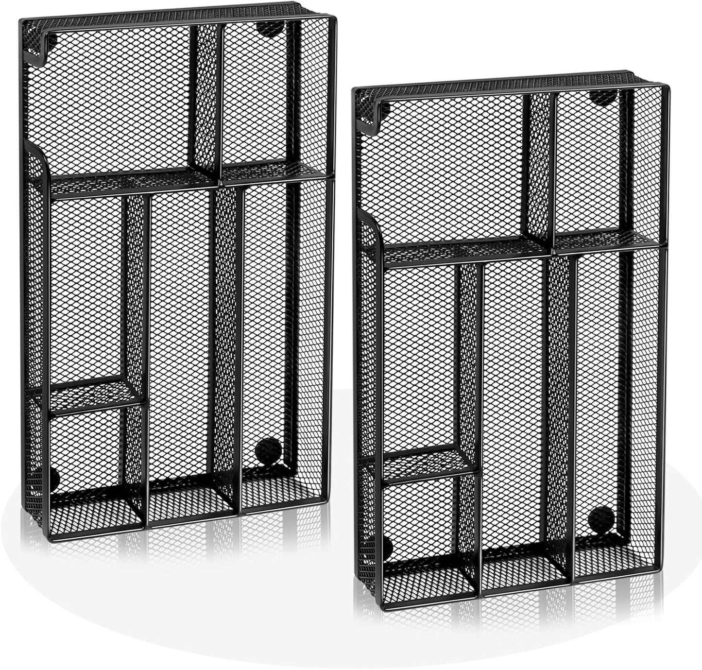Desk Drawer Organizer, Office Drawer Divider Organizer Tray with 6 Compartments, Metal Mesh Desktop Organization and Accessories for Stationery Makeup Kitchen Toolroom School ＆ Office, 11x6.1x1.38 in