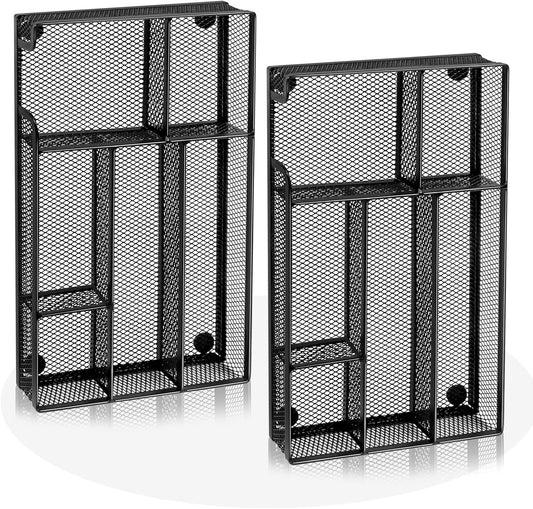 Desk Drawer Organizer, Office Drawer Divider Organizer Tray with 6 Compartments, Metal Mesh Desktop Organization and Accessories for Stationery Makeup Kitchen Toolroom School ＆ Office, 11x6.1x1.38 in