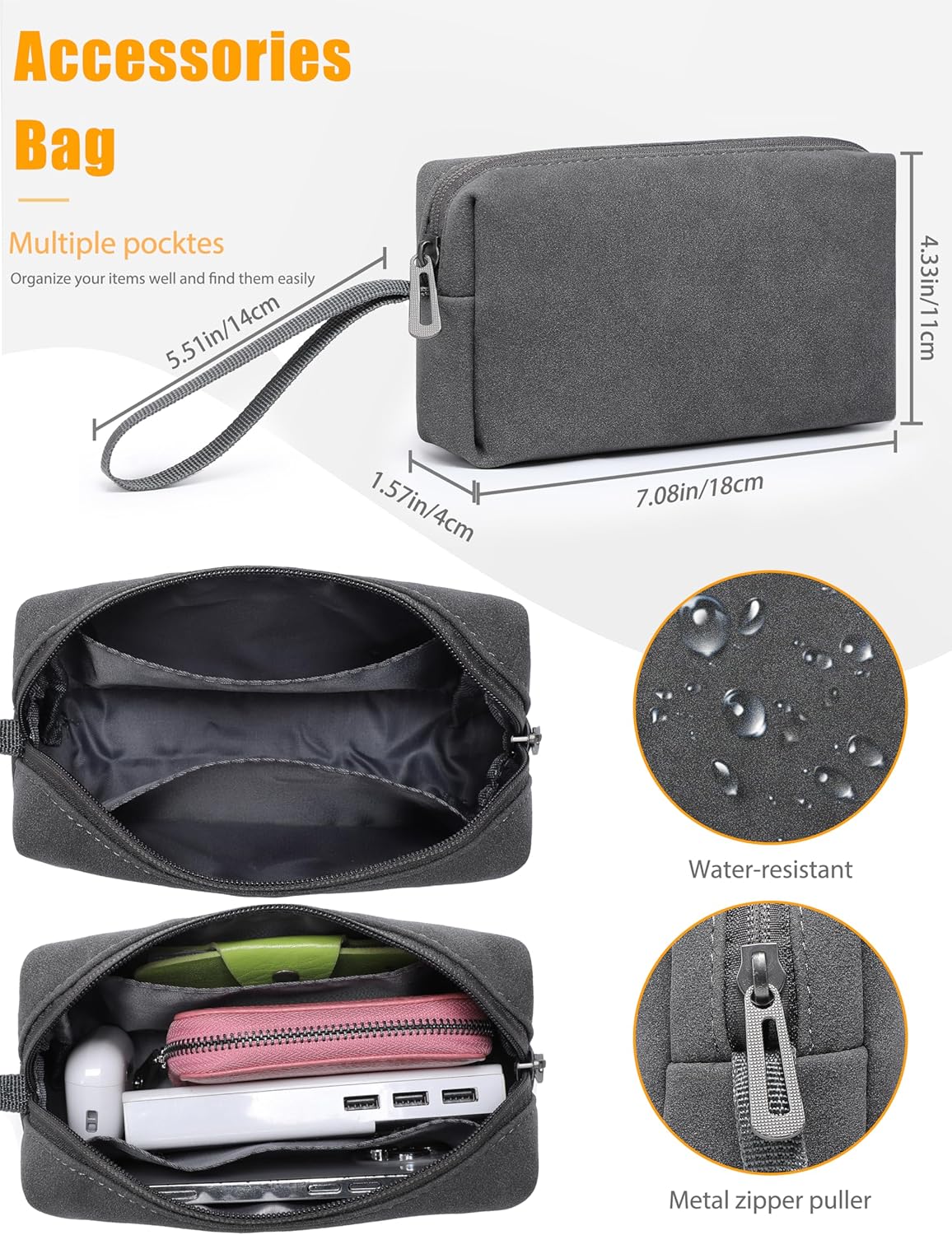 HYZUO 15-16 Inch Laptop Sleeve Bag with Adjustable Stand Feature for MacBook Pro 16 M4/M3/M2/M1 2025-2019, XPS 15, MacBook Pro 15 2015-2012, Case with Pouch, Space Gray