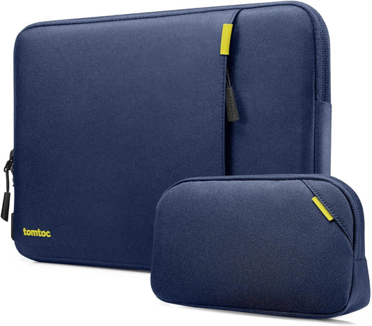 tomtoc 360 Protective Laptop Sleeve Set for 15-inch MacBook Air M4/A3241 2025, M3/A3114 M2/A2941, 15-inch MacBook Pro A1990 A1707, Dell XPS 15 Plus, Water-Resistant Laptop Case with Accessory Pouch