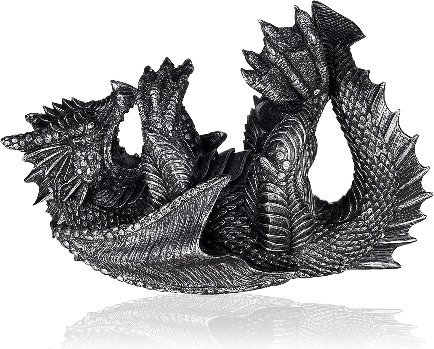 True 10143 Polyresin Dragon Wine Bottle Holder Decorative, Single Wine Bottle Holder, Wine Holder Stand, Wine Bar, Wine Decor, Set of 1, Black