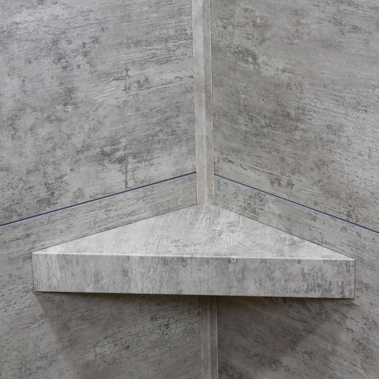 Palisade Vinyl Waterproof Corner Shower Shelf in Wind Gust/Urban Coast