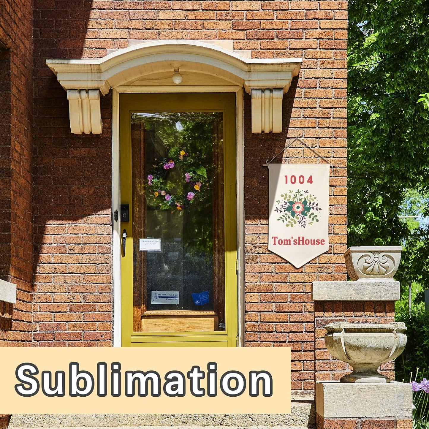 5 PCS Canvas Banners Wall Hanging Brooch Jewelry Storage Case Stand Enamel Pin Display, Sublimation blank Banner,Holder Earrings Necklace Pin Collection Organizer