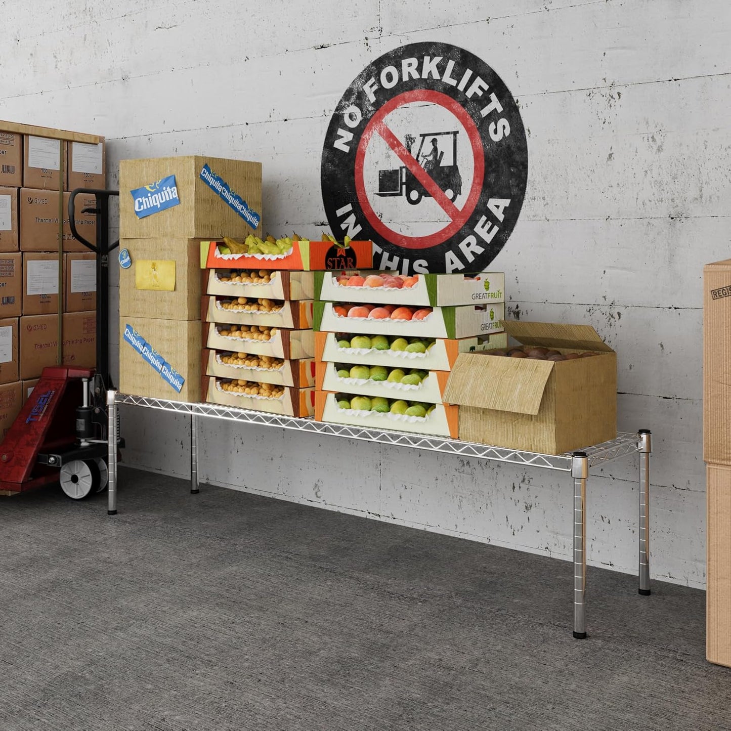 14" Deep x 60" Wide x 14" Height Wire Shelving Kit | 1-Tier | NSF Commercial Storage Rack Unit