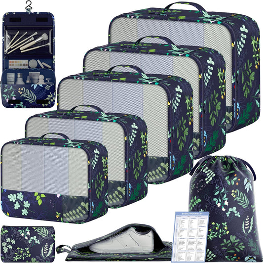 BAGAIL 9 Set Packing Cubes Luggage Packing Organizers for Travel Accessories