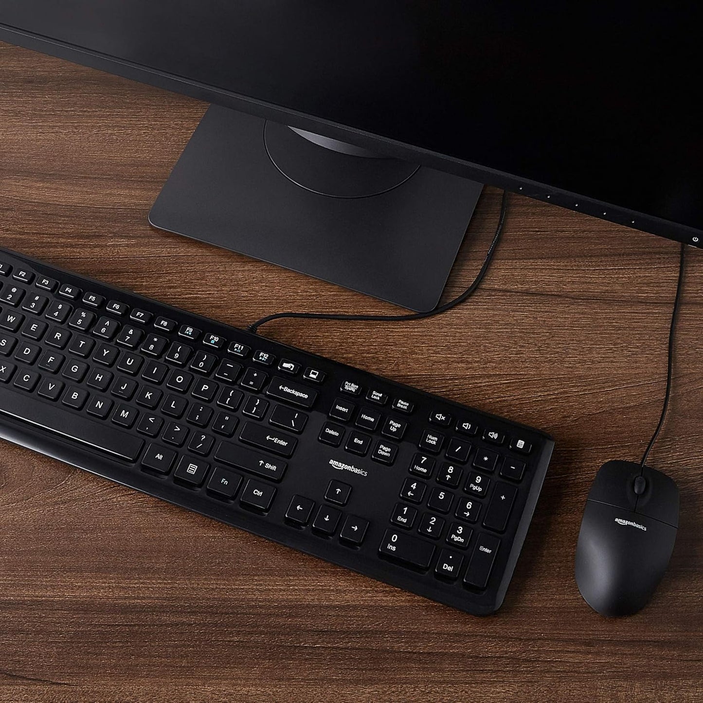 Amazon Basics Wired Computer Keyboard & Mouse, 10-Pack, Black