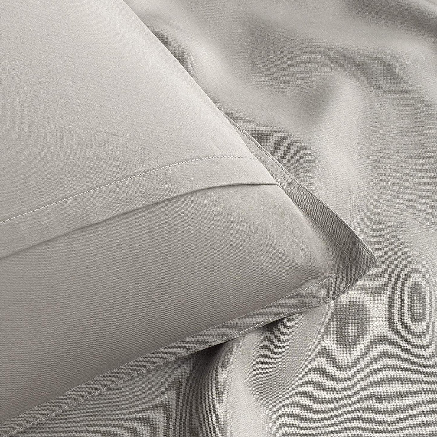 Queen Pillowcases by Pure Bamboo, Genuine 100% Organic Viscose Derived from Bamboo, Luxuriously Soft & Cooling, Double Stitching, Envelope Closure (2 Queen Pillowcases, Stripes)