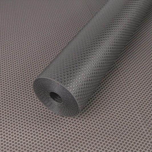 FLPMIX Kitchen Cabinet Liner Clear: Translucent Grey Easy to Cut Drawer Mat 12" x 396" - Waterproof Non-Adhesive Refrigerator Shelf Liner for Small Pantry Shelves