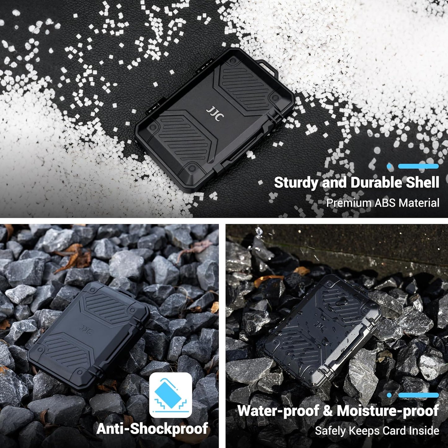 Small 18 Slots Memory Card Case for 8 SD 4 CFA 4 TF and 2 Nano SIM Cards, IP67 Waterproof Anti-Shock Anti-Dust, Compact Size & Portable SD SDHC SDXC CFexpress Type-A Card Holder Organizer Storage Box