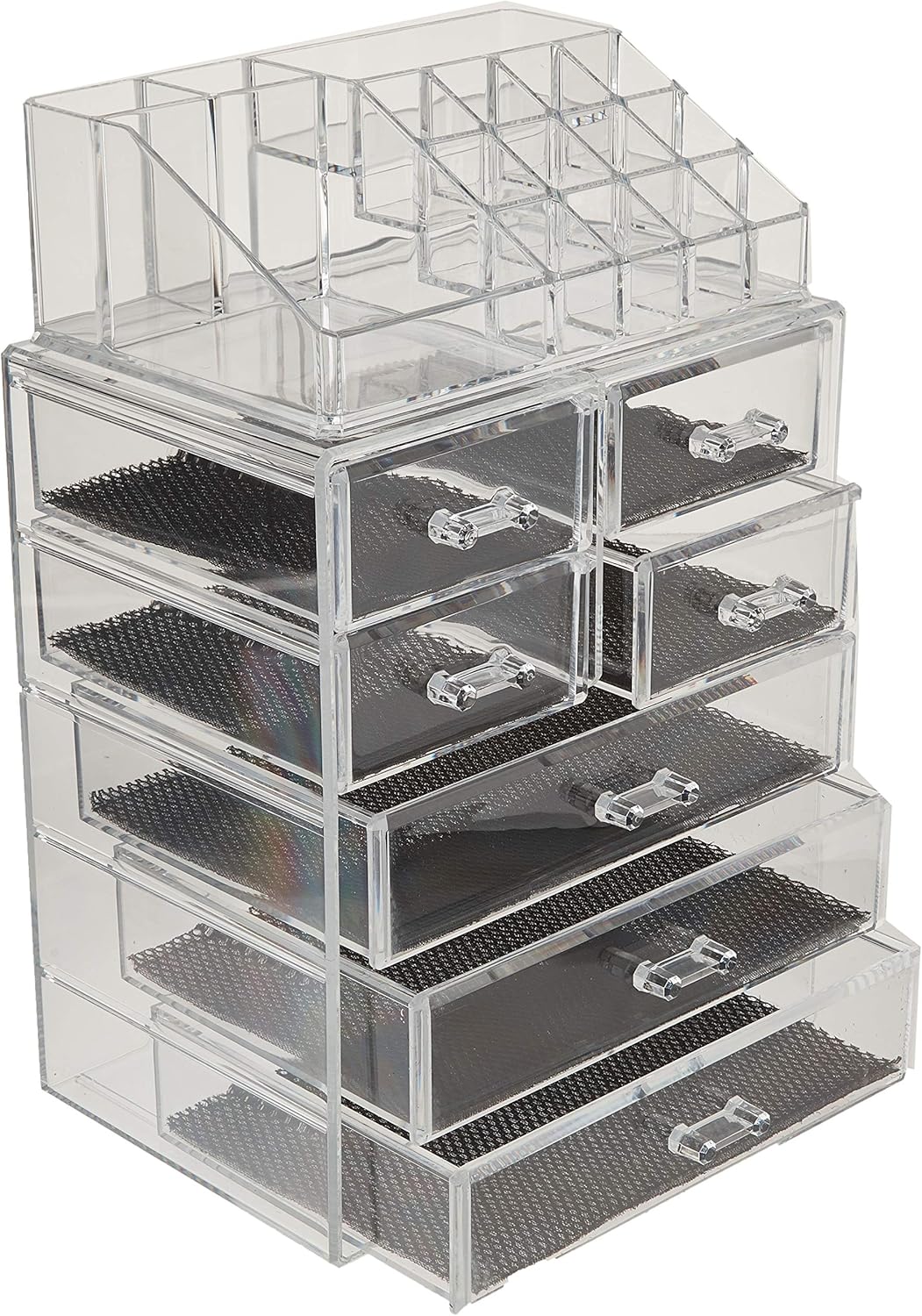 Sorbus Acrylic Makeup Organizer Set, 7-Drawer Vanity & Countertop Cosmetic Storage with Small & Wide Compartments, Clear Makeup Storage for Brushes, Lipsticks, Jewelry – Holiday Gift for Women & Teens
