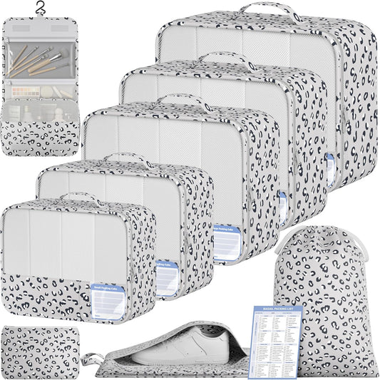 BAGAIL 9 Set Packing Cubes Luggage Packing Organizers for Travel Accessories