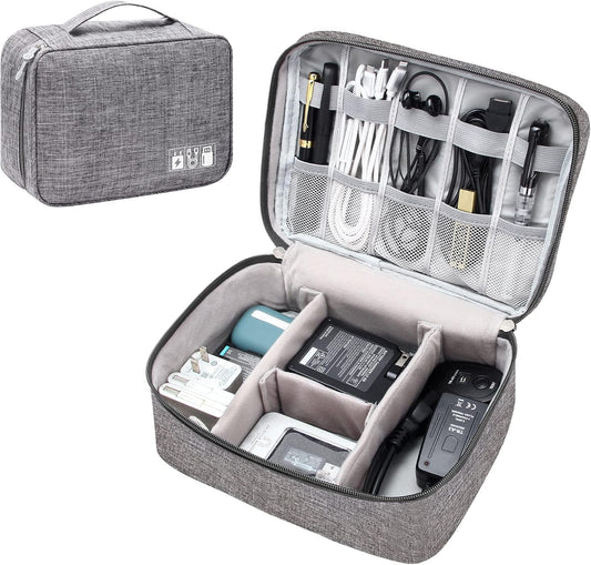 SELLYFELLY Electronics Organizer Travel Universal Cable Organizer Bag Waterproof Electronics Accessories Storage Cases for Cable, Charger, Phone, USB, SD Card, Hard Drives, Power Bank, Cords