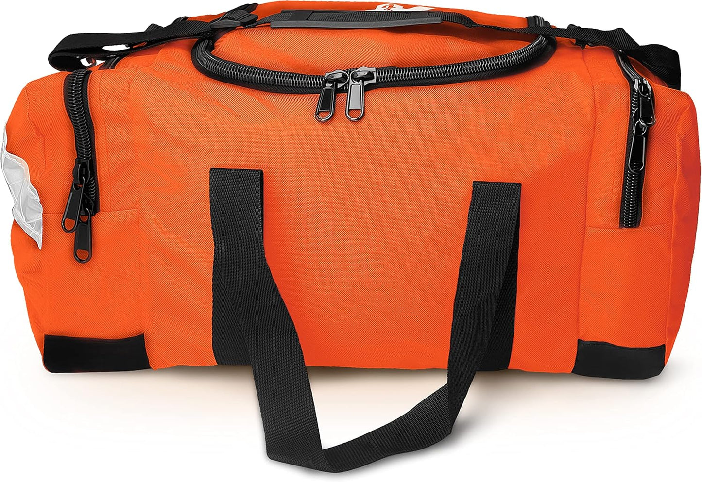 ASA TECHMED Large EMT First Responder Trauma Medical Bag Empty for Home 21x12x9 Inches, Office, School, EMTs, Paramedics, First Responders, Orange