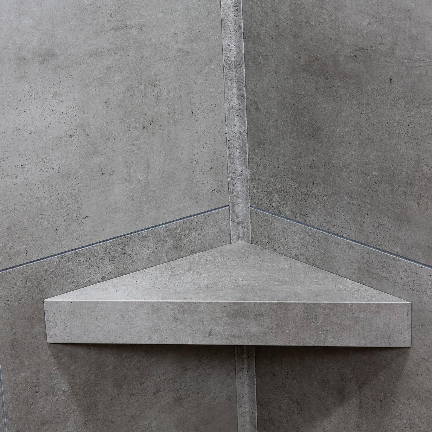 Palisade Vinyl Waterproof Corner Shower Shelf in Frost Nickel